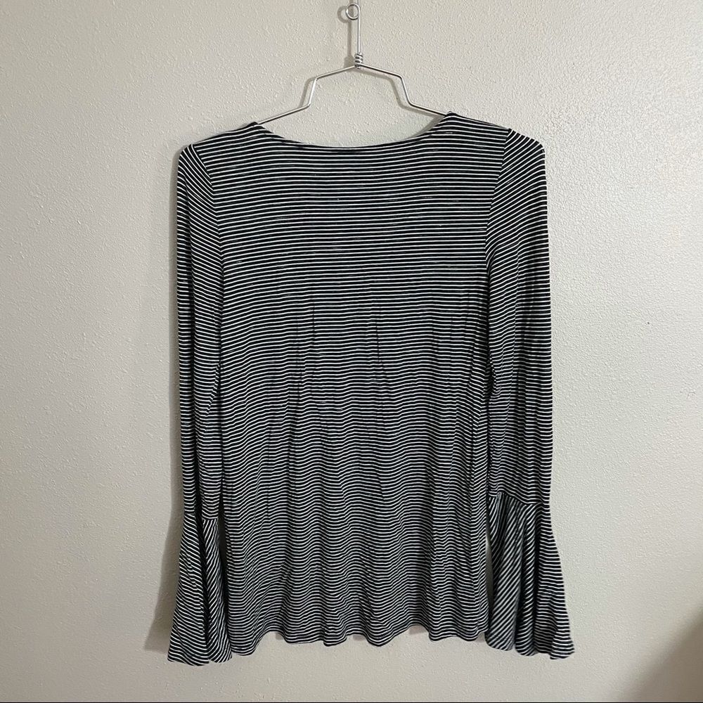 American Eagle Soft and Sexy Striped Bell Sleeve Top - Picture 4 of 4